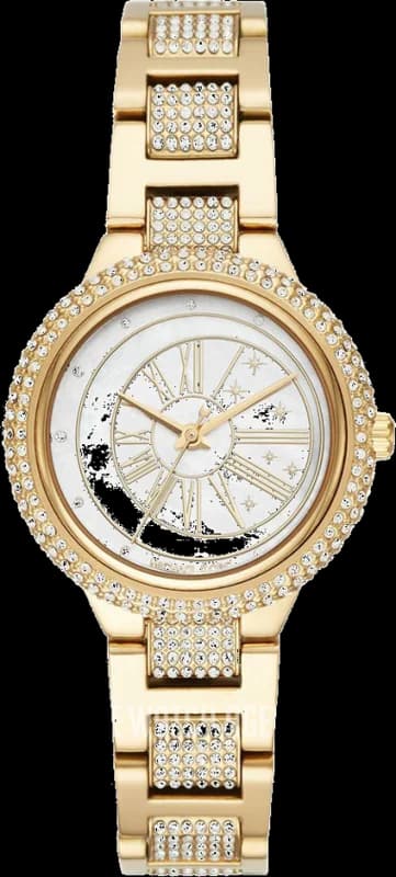 Montre femme Michael Kors Pave MK6567 cadran en nacre blanche et bracelet en acier inoxydable doré
