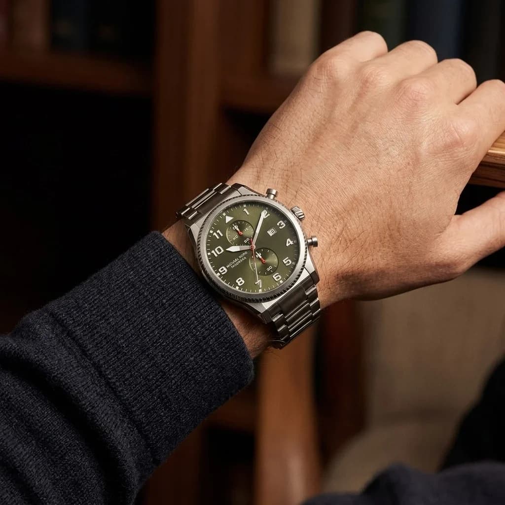 Michael Kors MK9196 côté fond de boîtier argent