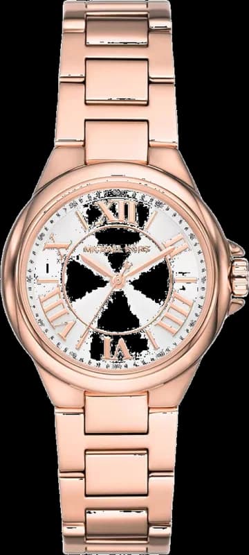 Michael Kors Camille MK7256 iridescent dial watch rose-gold bracelet