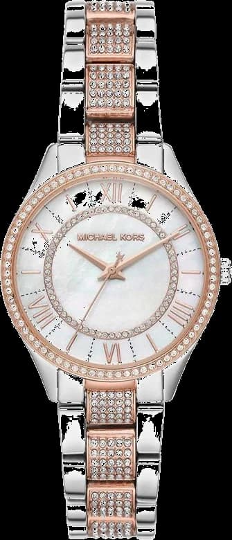 Michael Kors Lauryn MK4366 Two-Tone Pave Accents Watch Stainless Steel Bracelet