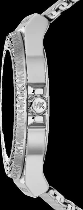 Montre Michael Kors Lennox MK7337 Cadran argenté bracelet maille milanaise vue 3