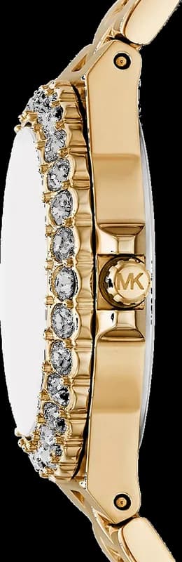 Gros plan sur le cadran vert de la Michael Kors MK7395