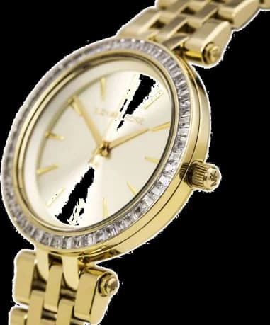 Michael Kors MK3365 Gold-Tone Stainless Steel Watch with Crystal Bezel vue 2