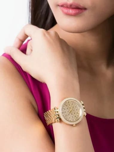 Montre Michael Kors MK3398 femme détail cadran or