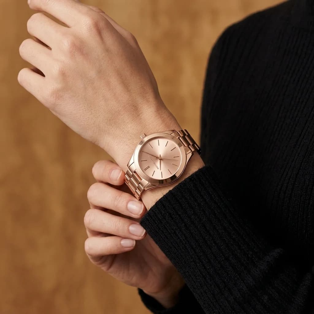 Montre Michael Kors MK3513 femme détail cadran or rose