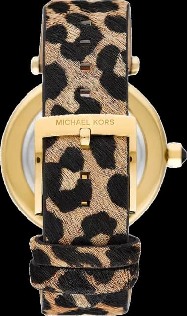 Gros plan sur le cadran noir de la Michael Kors MK4723