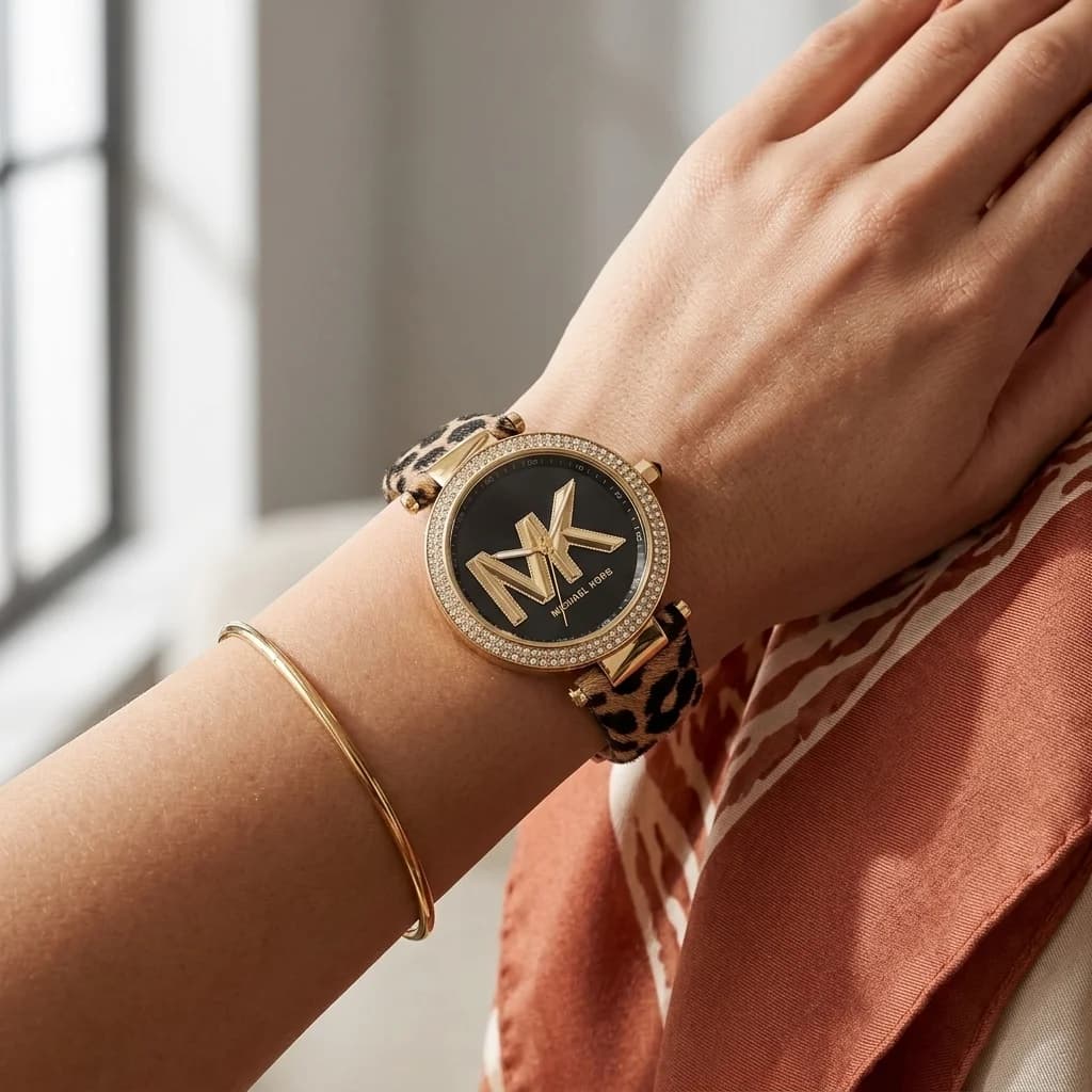 Michael Kors MK4723 Parker Watch with Leopard Print Strap and Gold-Tone Case vue 6
