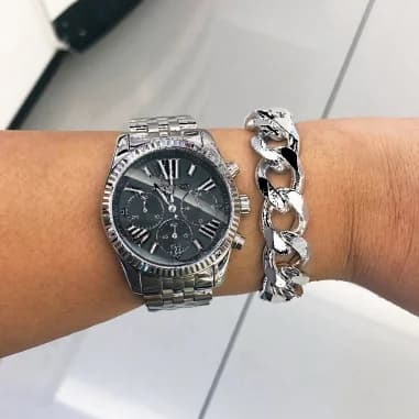 Montre Michael Kors MK5708 unisexe verso boîtier argent
