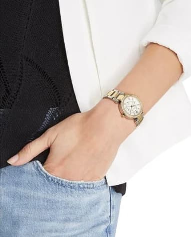 Montre Michael Kors MK6055 femme détail bracelet acier
