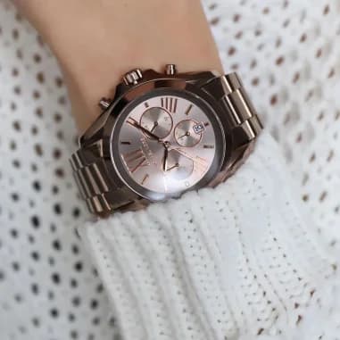 Michael Kors MK6247 Bradshaw Stainless Steel Brown Watch vue 5
