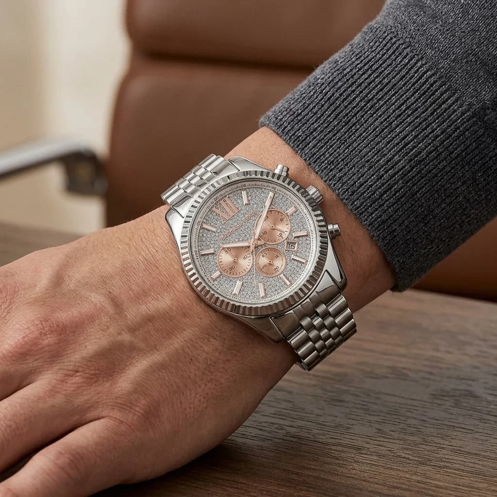 Montre Michael Kors MK8515 Lexington en Acier Inoxydable avec Chronographe vue 5