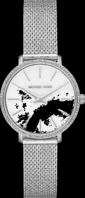 Montre Michael Kors Pyper MK4618 cadran en nacre et bracelet argenté en maille