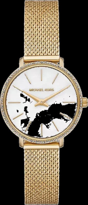 Montre Michael Kors Pyper MK4619 à cadran en nacre et bracelet en maille dorée