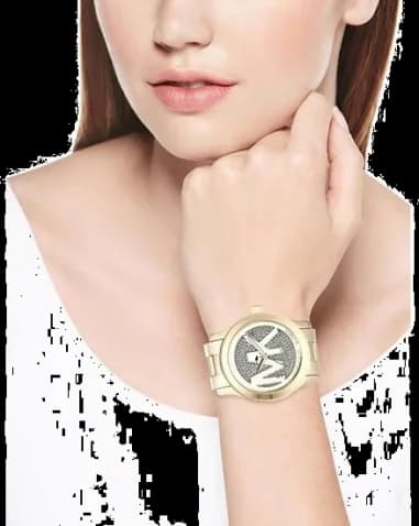 Montre Michael Kors Runway MK5706 Cadran avec logo MK incrusté de brillants vue 3