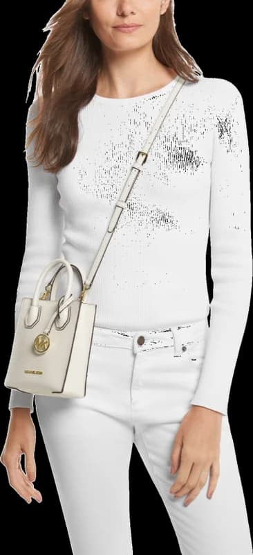 Très petit sac à main Michael Kors Mercer à bandoulière en cuir grainé Safiano vue 3