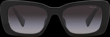 Miu Miu Glimpse MU 07YS Rectangle Acetate Sunglasses vue 2
