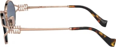 Lunettes de soleil Miu Miu Logo MU 52YS en métal vue 3