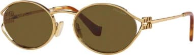 Miu Miu Logo MU 52YS Metal Sunglasses vue 3