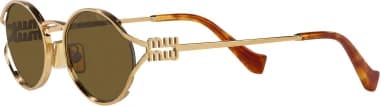 Miu Miu Logo MU 52YS Metal Sunglasses vue 2