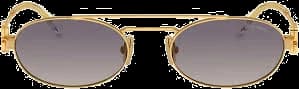 Lunettes de soleil Miu Miu MU54ZS 7EO5D1 monture métal doré or vue 2