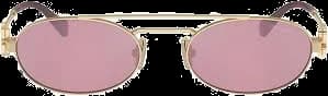 Miu Miu MU54ZS ZVN50D Sunglasses – Metal Frame with Pink Lenses vue 2