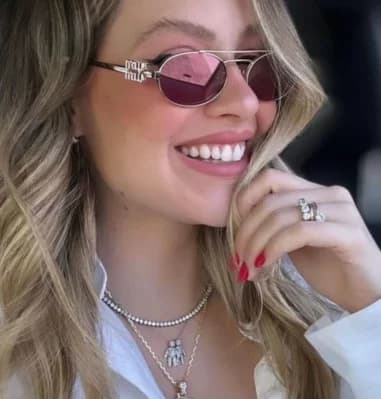 Miu Miu MU54ZS ZVN50D Sunglasses – Metal Frame with Pink Lenses vue 4