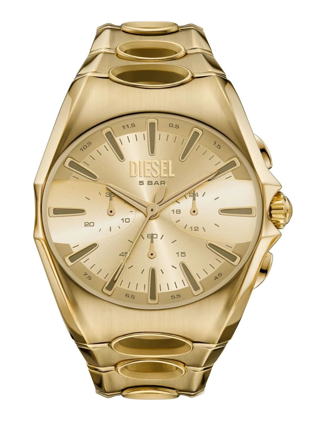 Diesel DZ4695 vue de côté, bracelet acier
