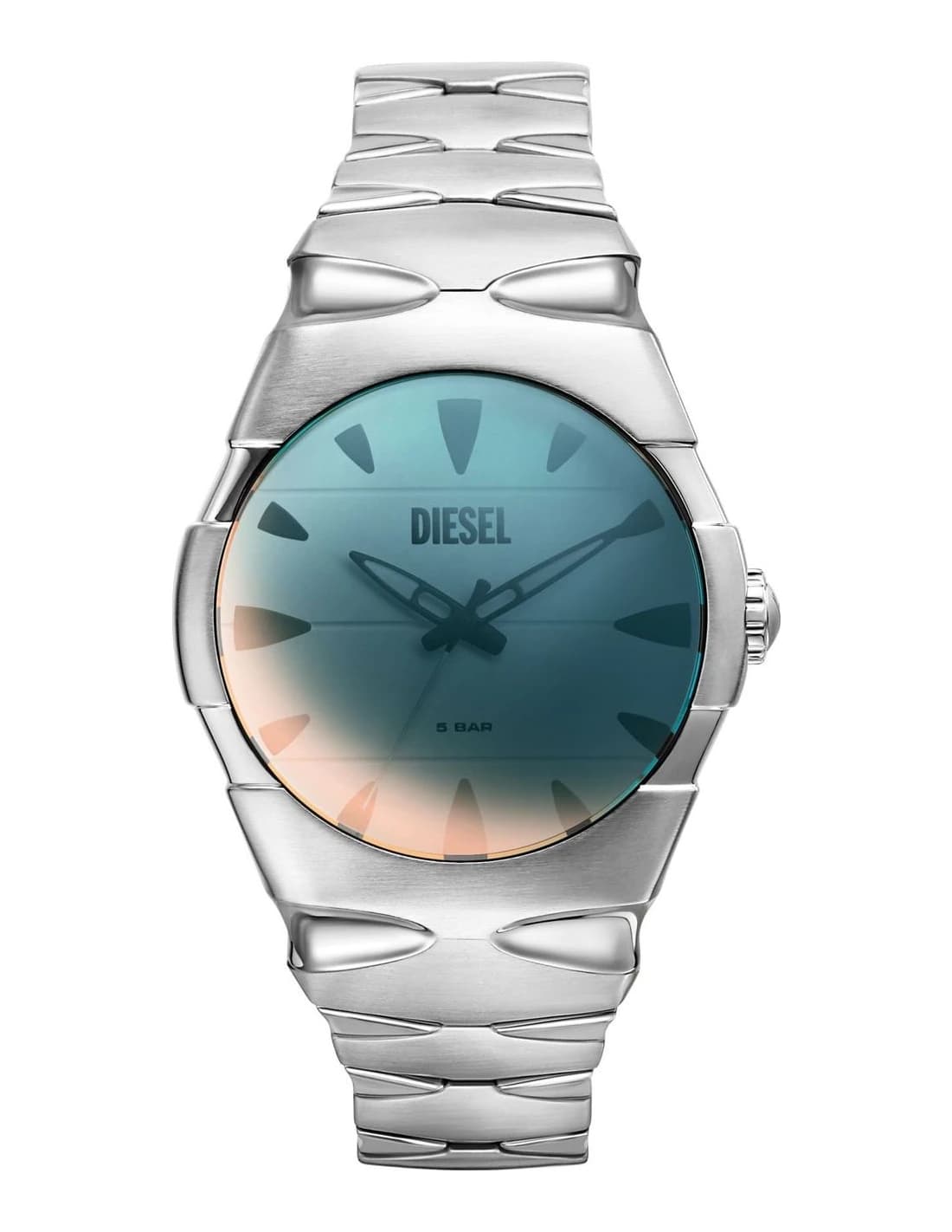 Diesel DZ2212 vue de côté, bracelet acier