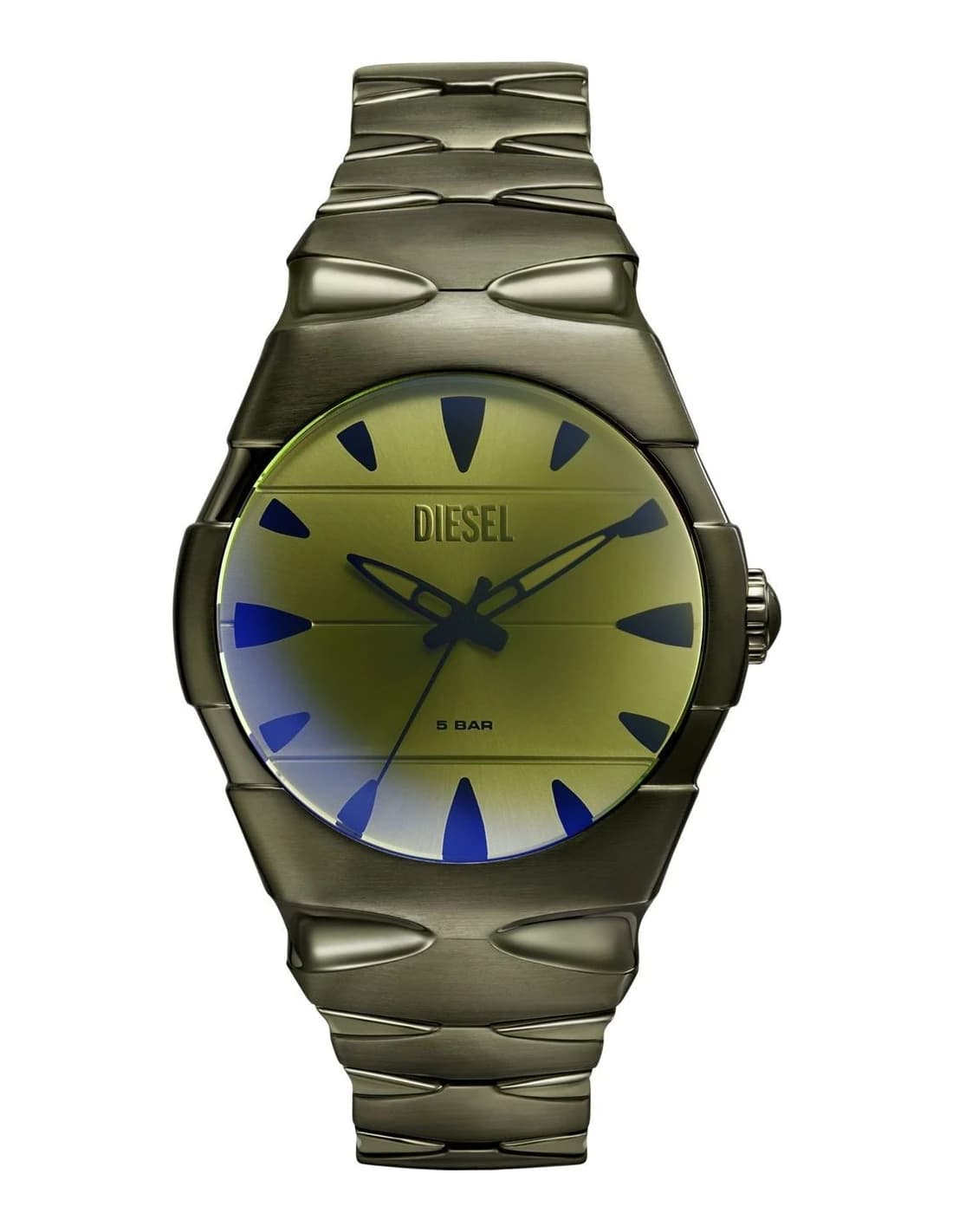 Diesel DZ2215 vue de côté, bracelet acier