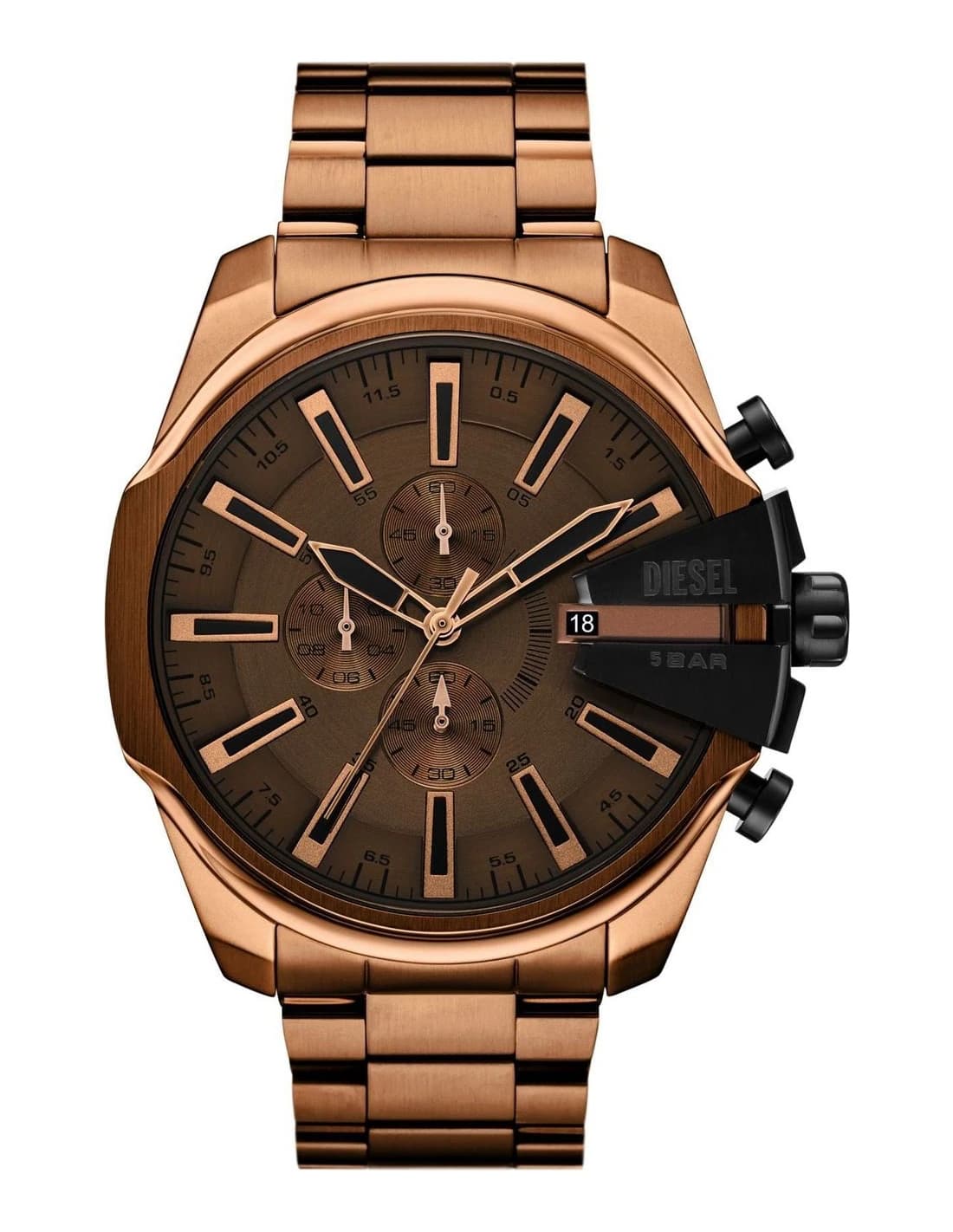Diesel DZ4697 vue de côté, bracelet acier