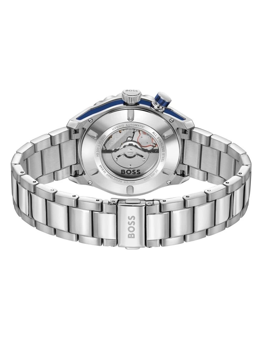 Hugo Boss Bossmatic 1514212 men's silver watch, maillons acier strap vue 5