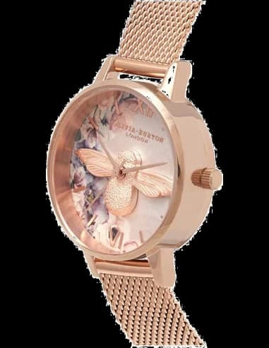 Montre Olivia Burton OB16PP40 Maille Milanaise Or Rose vue 2