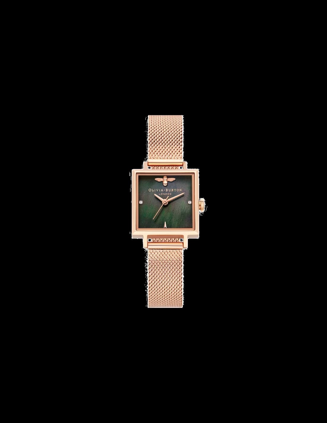 Olivia Burton OB16EX220 vue de côté, bracelet acier