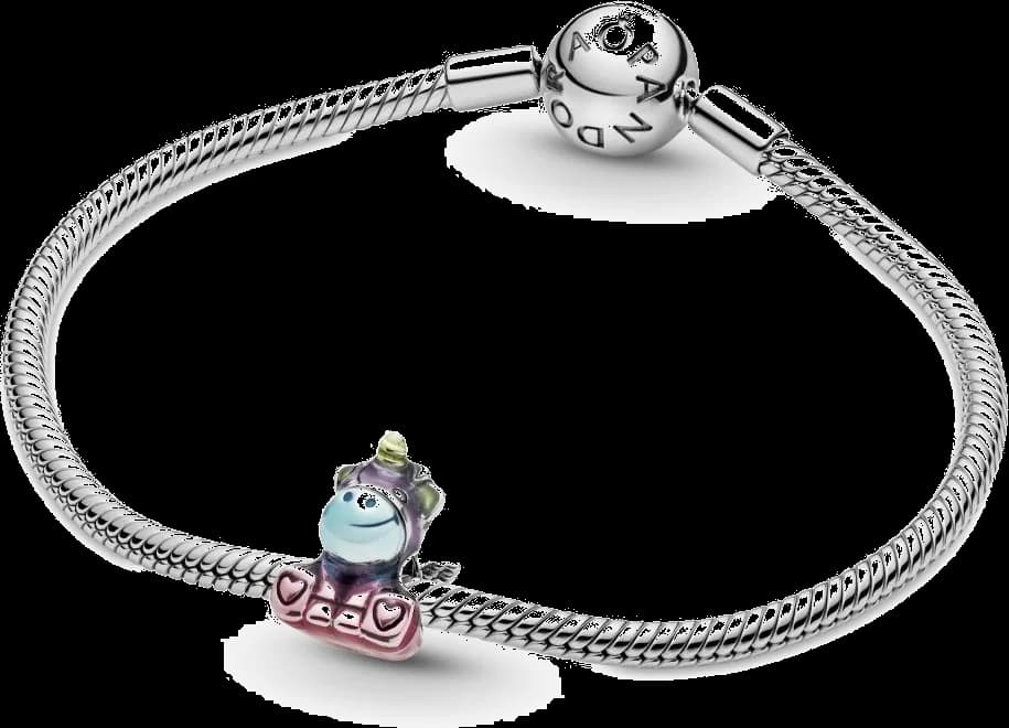 Charm Pandora argent Bruno La Licorne Arc-En-Ciel Multicolore Pandora Friends vue 5