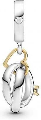 Charm Pandora Alliances Bicolores 799319C01 Argent 925/1000 vue 2