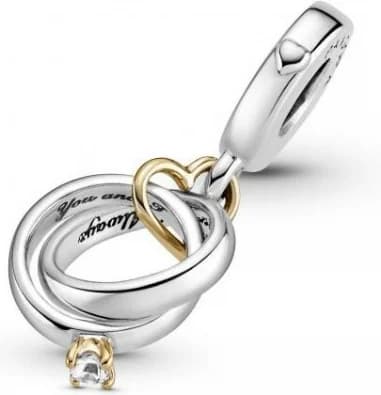 Charm Pandora Alliances Bicolores 799319C01 Argent 925/1000 vue 4