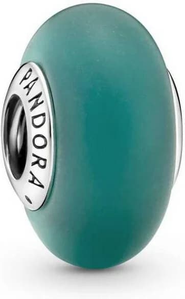 Charm Pandora argent Verre de Murano Vert Mat Pandora Moments