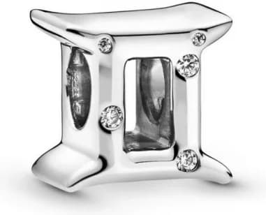 Charm Pandora argent Zodiaque Gemeaux Signe Astrologique