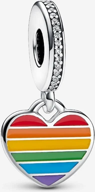 Charm Pandora Cœur Arc-En-Ciel Pride 792017CZ_E029 argent 925/1000