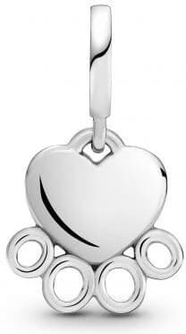 Charm Pandora Cœurs et Empreinte de Pattes 799360C00 en Argent 925/1000 vue 2