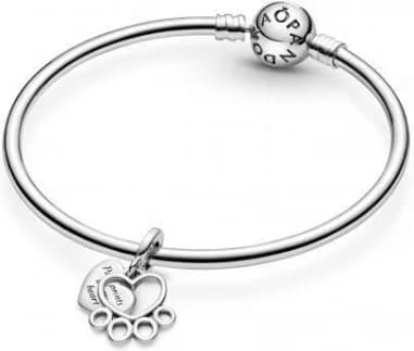 Charm Pandora Cœurs et Empreinte de Pattes 799360C00 en Argent 925/1000 vue 4