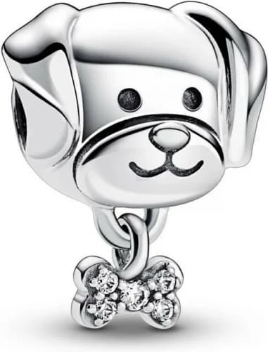 Charm Pandora Chien et Os Argenté
