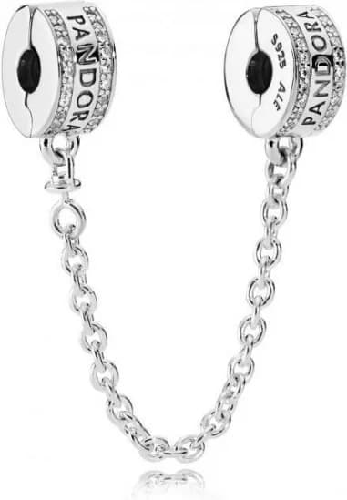 Charm Pandora Clip Chaîne de Confort Signature Pandora Argent 925/1000