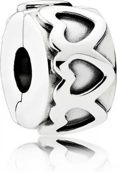 Charm Pandora Clip Couronne de Cœurs Pandora Moments Argent 925/1000