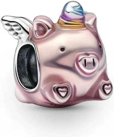 Charm Pandora Cochon-Licorne Volant