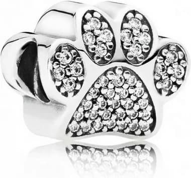 Charm Pandora empreinte de patte scintillante Pandora Moments Argent 925/1000