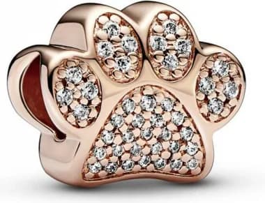 Pandora Charm in Metal gilded with fine pink gold 585/1000 Paw