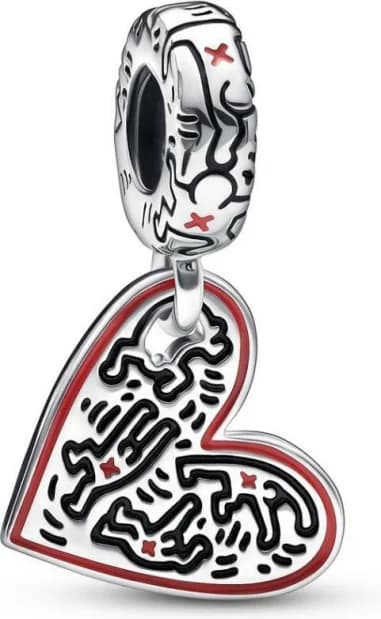 Charm Pandora et perles Cœur rouge – Pandora