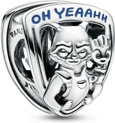Pandora Charm Guardians of the Galaxy Blazon Rocket Raccoon and Groot - Marvel X Pandora