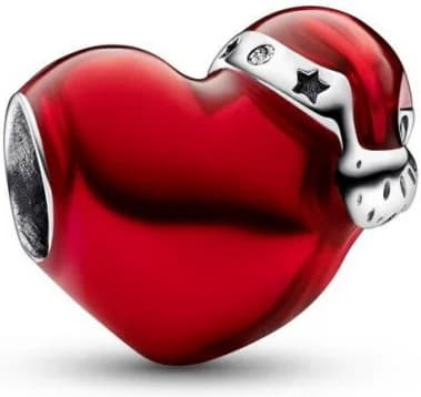 Charm Pandora Pandora Moments Rouge - Cœur de Noël Métallisé